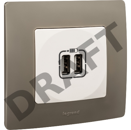 Зарядное устройство с двумя USB-разьемами 240В/5В 2400мА, Etika, белый Зарядное устройство с двумя USB-разьемами 240В/5В 2400мА, Etika, белый