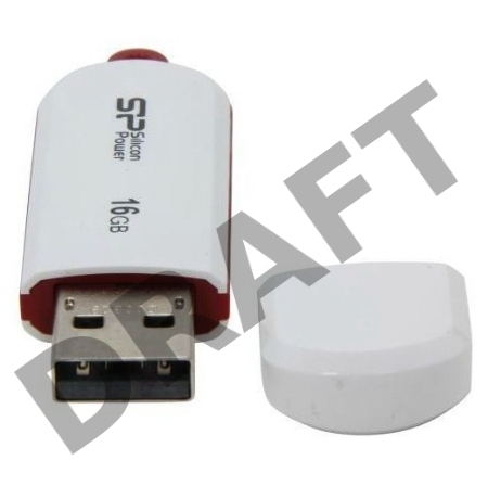 Флеш Диск Silicon Power 16Gb LuxMini 320 SP016GBUF2320V1W USB2.0 белый