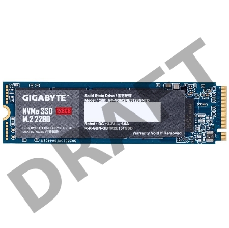 Накопитель SSD M.2 2280 128GB Gigabyte Client SSD GP-GSM2NE3128GNTD PCIe Gen3x4 with NVMe, 1550/550, IOPS 100/130K, MTBF 1.5M, 3D TLC, 110TBW, NVMe 1.3, RTL
