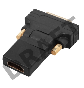 Переходник штекер DVI-D - гнездо HDMI, поворотный  REXANT