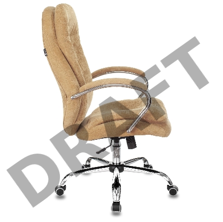 Кресло руководителя Бюрократ T-9950SL Fabric горчичный Velvet 73 крестовина металл хром