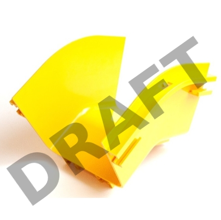 Внешний изгиб 45° оптического лотка 120 мм, желтый