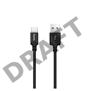 Кабель USB 2.0 hoco X14, AM/Type-C M, черный, 1м