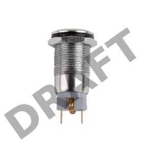 Кнопка  антивандальная Ø12 12В Б/Фикс (2с) (ON)-OFF синяя  REXANT