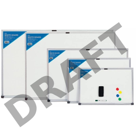 Демонстрационная доска Deli E7816 магнитно-маркерная лак 60х90см белый с аксессуарами