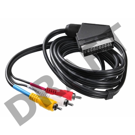 Кабель соединительный аудио-видео Buro SCART (m)/3хRCA (m) 2м. черный (BSC005-2)