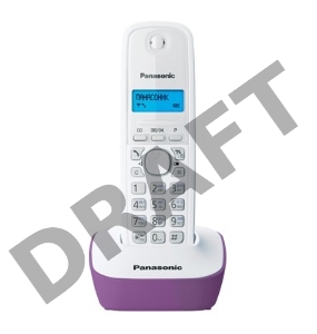 Телефон Panasonic KX-TG1611RUF (сиреневый) {АОН, Caller ID,12 мелодий звонка,подсветка дисплея,поиск трубки}