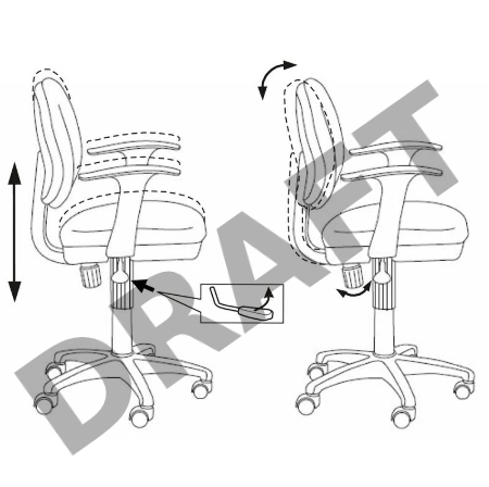 Кресло Бюрократ CH-W356AXSN/15-107 голубой 15-107 (пластик белый)