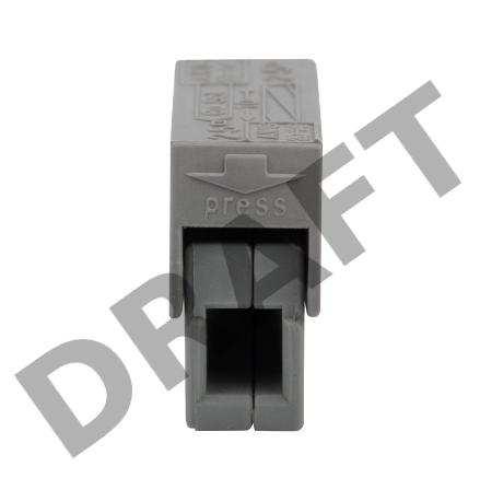 Строительно-монтажная клемма СМК 224-101 для светильника на 1 проводник (1,0-2,5)/(0,5-2,5) мм², серая (10 шт./уп.) REXANT