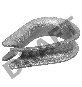 Коуш DIN 6899, 2мм, 125 шт, оцинкованный, ЗУБР