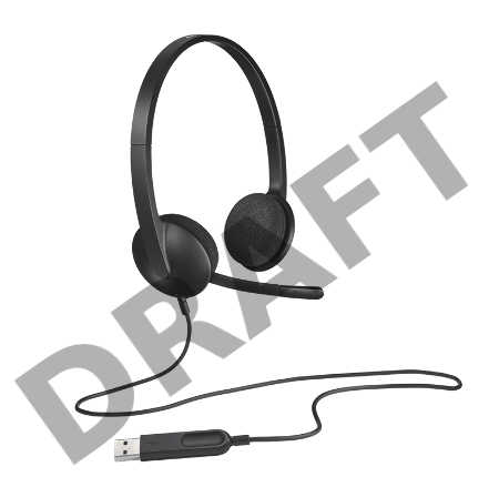 Гарнитура Logitech Headset H340 USB graphite (981-000509)