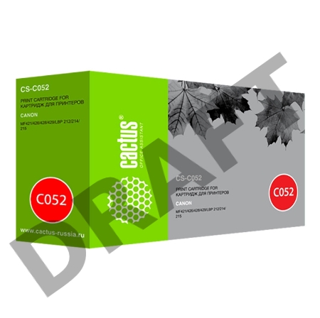 Тонер Картридж Cactus CS-C052 черный (3100стр.) для Canon Canon MF421/426/428/429; LBP 212/214/215