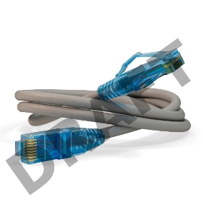 Патч-корд Hyperline PC-LPM-UTP-RJ45-RJ45-C6-1M-LSZH-GY Патч-корд U/UTP, Cat.6, LSZH, 1 м, серый