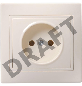 Розетка 1-м СП Кварта 10А IP20 без заземл. крем. ИЭК ERK13-K33-10-DM