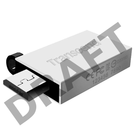 Флеш Диск Transcend 32Gb On-the-Go (OTG) TS32GJF380S USB2.0 серебристый