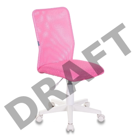 Кресло детское Бюрократ KD-9/WH/TW-13A розовый TW-03A TW-13А сетка/ткань (пластик белый)