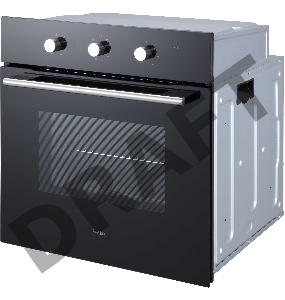 Духовой шкаф встраиваемый полноразмерный Evelux EO 620 B, 60 см, 8 режимов, 65л, черное стекло