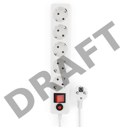 Сетевой фильтр Гарнизон ЕНLW-5 1.4 м 5 р белый