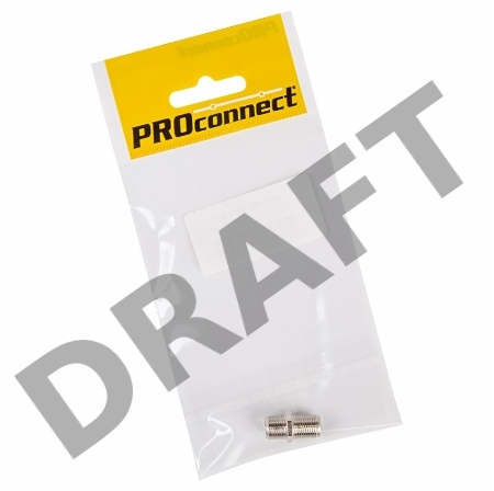 Переходник антенный, (гнездо F - гнездо F), бочка, (1шт.) (пакет)  PROconnect