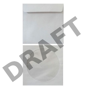 Конверт 201070 CD 125x125мм с окном белый силиконовая лента 80г/м2 (pack:1000pcs)