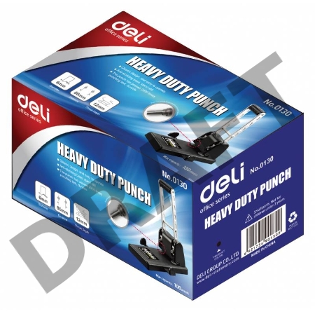 Дырокол Deli Heavy Duty E0130 макс.:100лист. металл ассорти отв.:2 с линейкой
