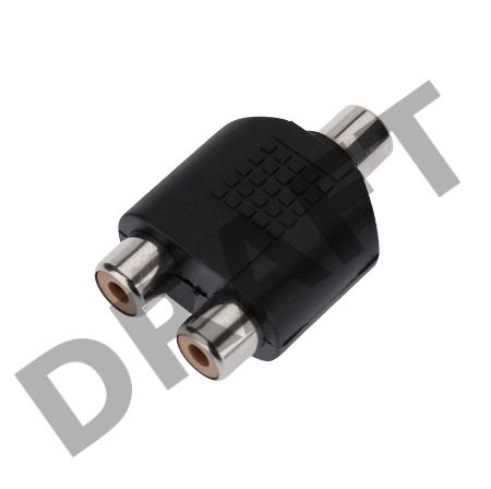 Переходник гнездо RCA - 2 гнезда RCA  REXANT