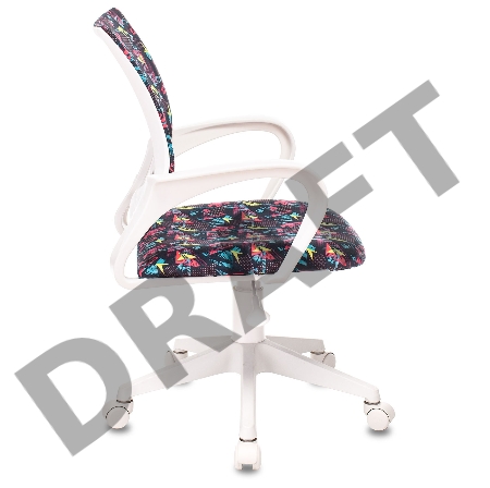 Кресло детское Бюрократ BUROKIDS 1 W мультиколор геометрия крестовина пластик пластик белый