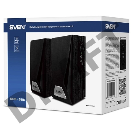 Колонки SVEN SPS-555 (5Вт, USB) [SV-016135] Выходная мощность (RMS), Вт	6 (2 × 3) Частотный диапазон, Гц	90 – 20 000 Размеры динамиков, мм	Ø 53 Напряжение питания	USB / DC 5V Материал корпуса	дерево (MDF) Размеры изделия, мм	85 × 170 × 90 Вес, кг	1 Цвет	ч