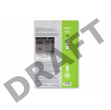 Фотобумага с магнитным слоем Cactus CS-MMA46902 матовая А4 690 г/м2 2 листа