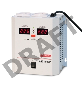 Стабилизатор напряжения Powerman AVS 1000P White (1000ВА,8А,КПД 98%, циф. индикация вх./вых. напряж.)