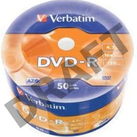 Диск DVD-R Verbatim 4.7Gb 16x Cake Box (50шт) (43788)