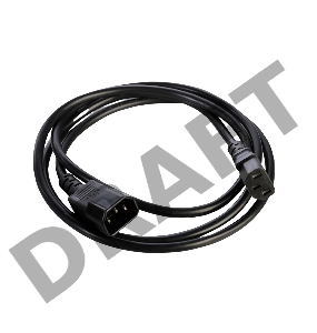 Шнур питания с заземл. IEC 60320 C13/IEC 60320 C14, 10А/250В (3x1,0), длина 1,8 м. (R-10-Cord-C13-C14-1.8)