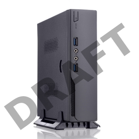 Корпус с блоком питания 120 Ватт/ Foxline FL-L01-AD120-D65 mITX case (1L),w/2xUSB3.0, VESA, CPU cooler, w/120W pwr adapter, w/pwr cord