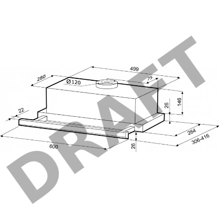 Вытяжка Krona KAMILLA slim 600 white  (1 МОТОР)