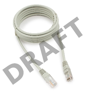 Патч-корд медный UTP Cablexpert PP10-3M кат.5e, 3м, литой, многожильный (серый)