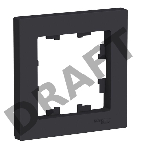 РАМКА 1-постовая Systeme electric ATN001001 ATLASDESIGN, КАРБОН