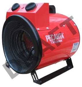 Тепловая пушка электрическая Ресанта ТЭП-3000К 3000Вт красный