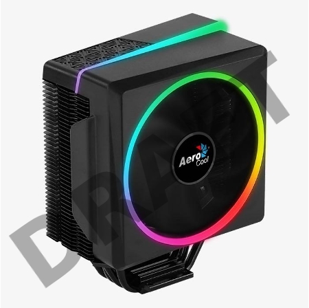 Кулер CPU Aerocool Cylon 4 (универсальный, 145W, 14-26 dB, 800-1800 rpm, 120мм, 4pin, подсветка, медь+алюминий) RTL