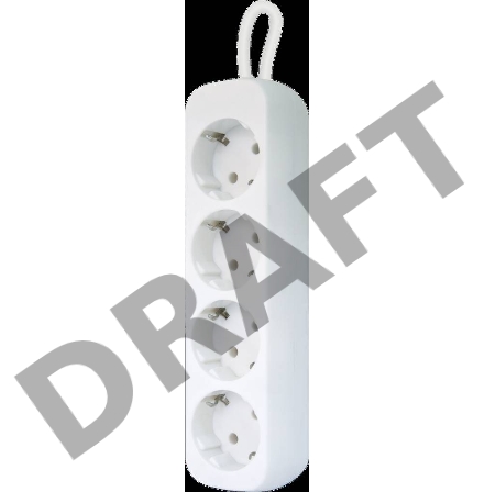Удлинитель Defender E450 белый 5.0 м, 4 розетки 