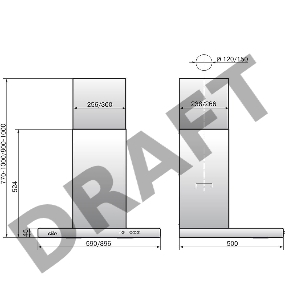 Вытяжка каминная Elikor Квадра 60П-430-К3Д белый управление: кнопочное (1 мотор)