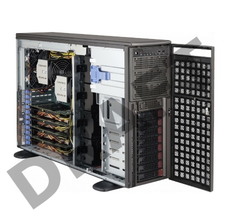 Платформа SuperMicro 7049GP-TRT - 4U/Tower GPU Server - 8x SATA - Dual 10-Gigabit Ethernet - 2200W Redundant