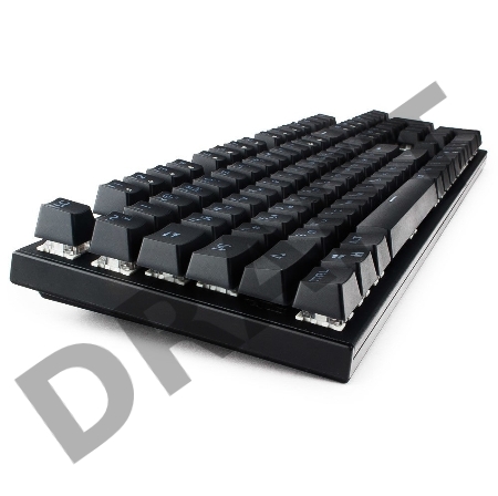 Клавиатура механ Gembird KB-G550L, USB, черн, переключатели Outemu Blue, 104 клавиши, подсветка 6 цветов 20 режимов, FN, кабель тканевый 1.8м