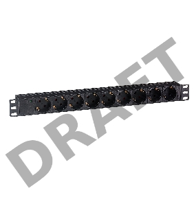 Блок розеток горизонтальный ExeGate ServerPro PDU-19H907 Al-9S-C20, 19