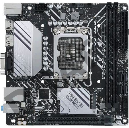 Материнская плата Asus PRIME H610I-PLUS D4-CSM Soc-1700 Intel H610 2xDDR4 mini-ITX AC`97 8ch(7.1) GbLAN+VGA+HDMI+DP