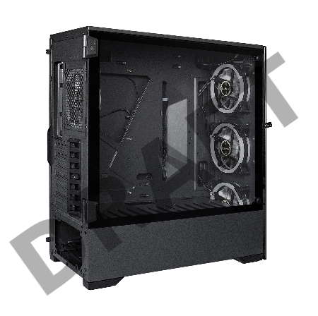 Корпус Miditower ExeGate i3 MAX-PPH500 (eATX, БП 500PPH 80+Bronze 12см, 2*USB+1*USB3.0, HD аудио, черный, 4 вент. 12см с RGB подсветкой, контроллер + ПДУ, ARGB MB кабель, пылевые фильтры, передняя и боковая панели - закаленное стекло)