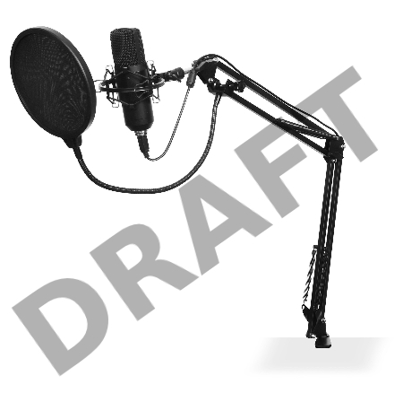 Микрофон проводной SunWind SW-SM400G 1.5м черный