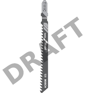 Пилка для лобзика BOSCH T111C (2.608.630.033)  мягк.дерево\пластик, быстро, 100мм, шаг 3.0, HCS, 5шт