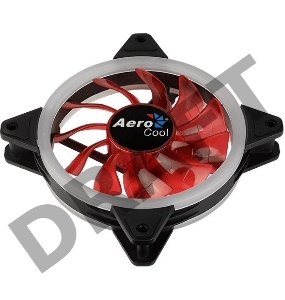 Вентилятор Aerocool REV Red , 120x120x25мм, цвет светодиодов : красный, подсветка в виде двойного кольца, 3+4-Pin, 1200 об/мин, 41,3 CFM, 15,1 дБА