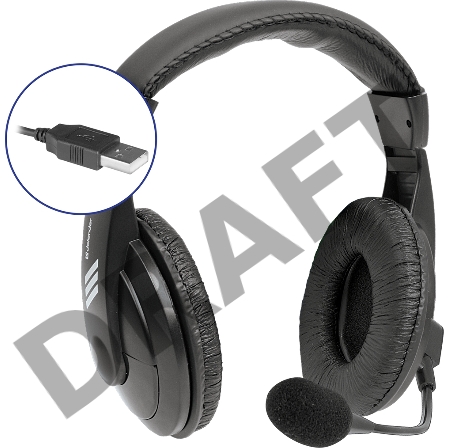 Гарнитура Defender Gryphon 750U USB, черный, 1.8м кабель  63752