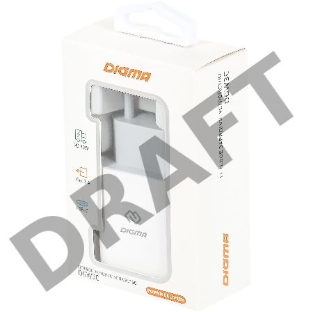 Сетевое зар./устр. Digma DGW3C 3A PD белый (DGW3C0F010WH)